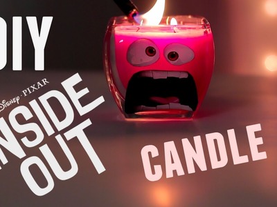DIY Disney Candle  Inside Out Pixar Movie Angry Inspired Candle from Crayons