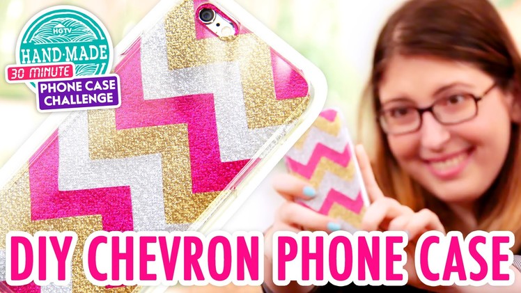 DIY Glitter Chevron Phone Case - HGTV Handmade Phone Case Challenge