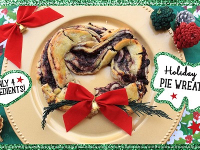 DIY Healthy Holiday Pie Wreaths! Only 4 Ingredients!