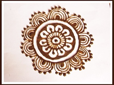DIY : How to make flower with henna cone : henna design for hand