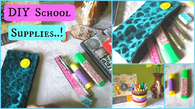 DIY School Supplies.! (Holder, Pouch and custom Supplies.!)