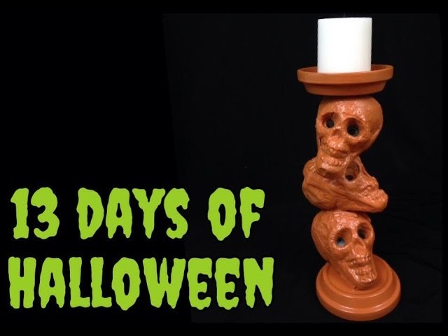 DIY Skull Candle Holder - 13 Days Of Halloween!