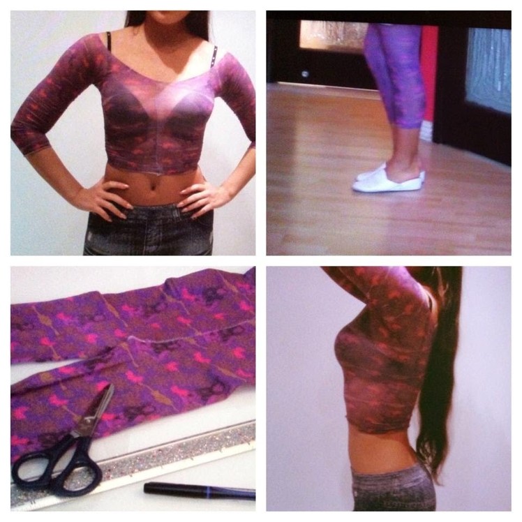 DIY: Transform you leggings into a shirt !! NO SEWING REQUIRED!!