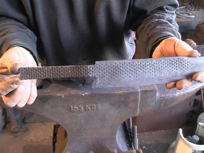 Farriers Rasp Forged Knife part 1