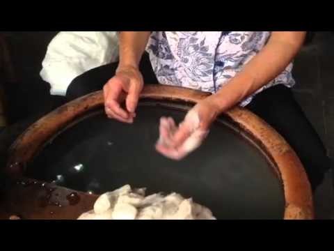 How silk is made by hand, from silkworm cocoons