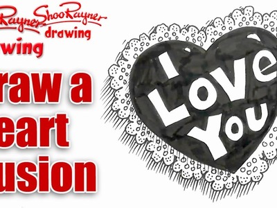 How to draw a Lacey Pillow of Love for Valentine's Day