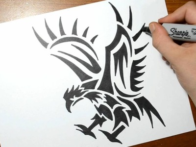 How to Draw a Tribal Eagle - Quick Sketch