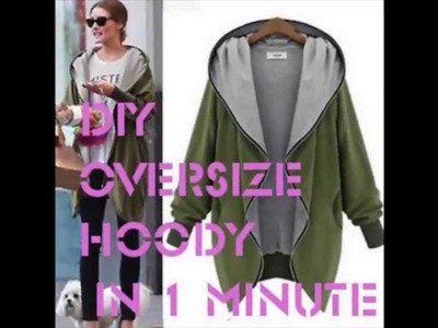 How to make  a DIY hoodie TOP in 1 min sewing easy Diy project Part1