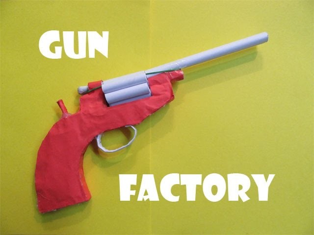 How to Make a Paper Revolver that shoots Paper bullet - Easy Tutorials