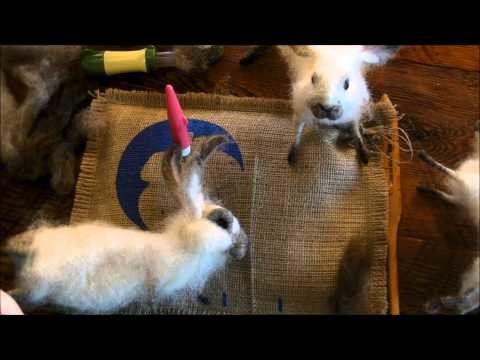 How to Needle Felt: Basket Bunny 3 by Sarafina Fiber Art