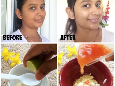 How to remove Sun tan from face instantly. DIY Home remedy step by step