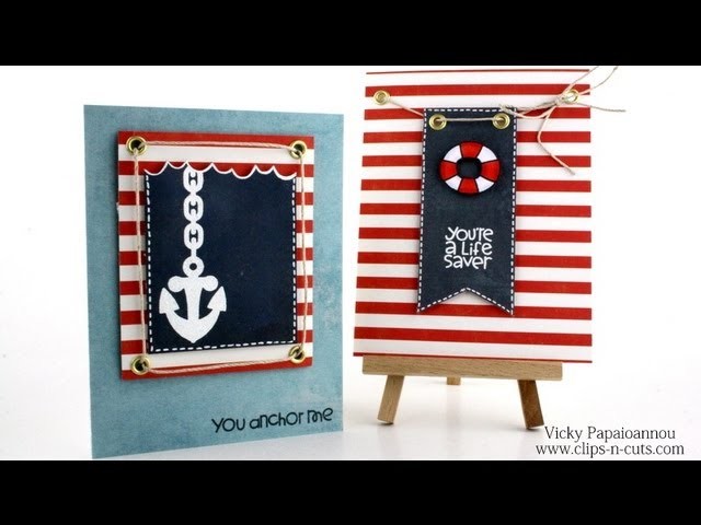 How-to video: A set of two nautical cards
