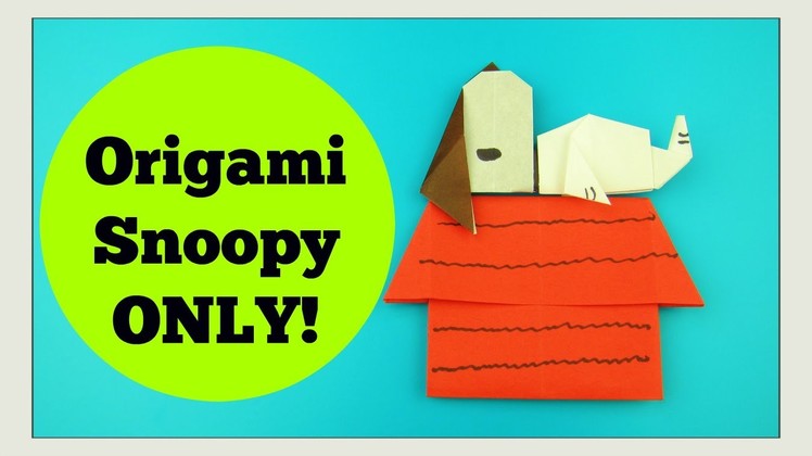 Peanuts Movie Craft - ORIGAMI SNOOPY - Paper Crafts for Kids DIY Tutorial - Paper Snoopy
