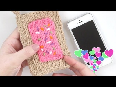 Pop Tart Knitted Phone Cover | Back to School DIY