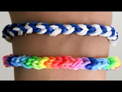 Rainbow Loom English - DOUBLE CAPPED SINGLE - Loom Bands, easy, how to, DIY