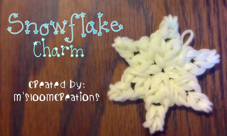 Rainbow Loom: HOOK ONLY Snowflake Charm Tutorial | How To