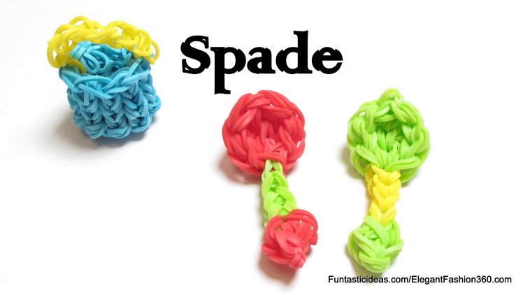 Rainbow Loom Spade.Spoon Beach Toys charm - How to - Summer