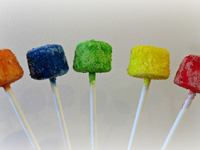 SKITTLES COVERED MARSHMALLOW POPS