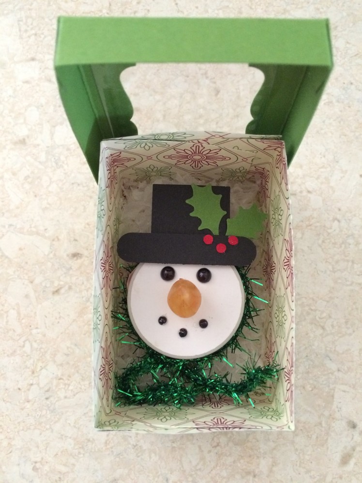 Snowman Tea Light Ornament With Gift Box ~ Tutorial