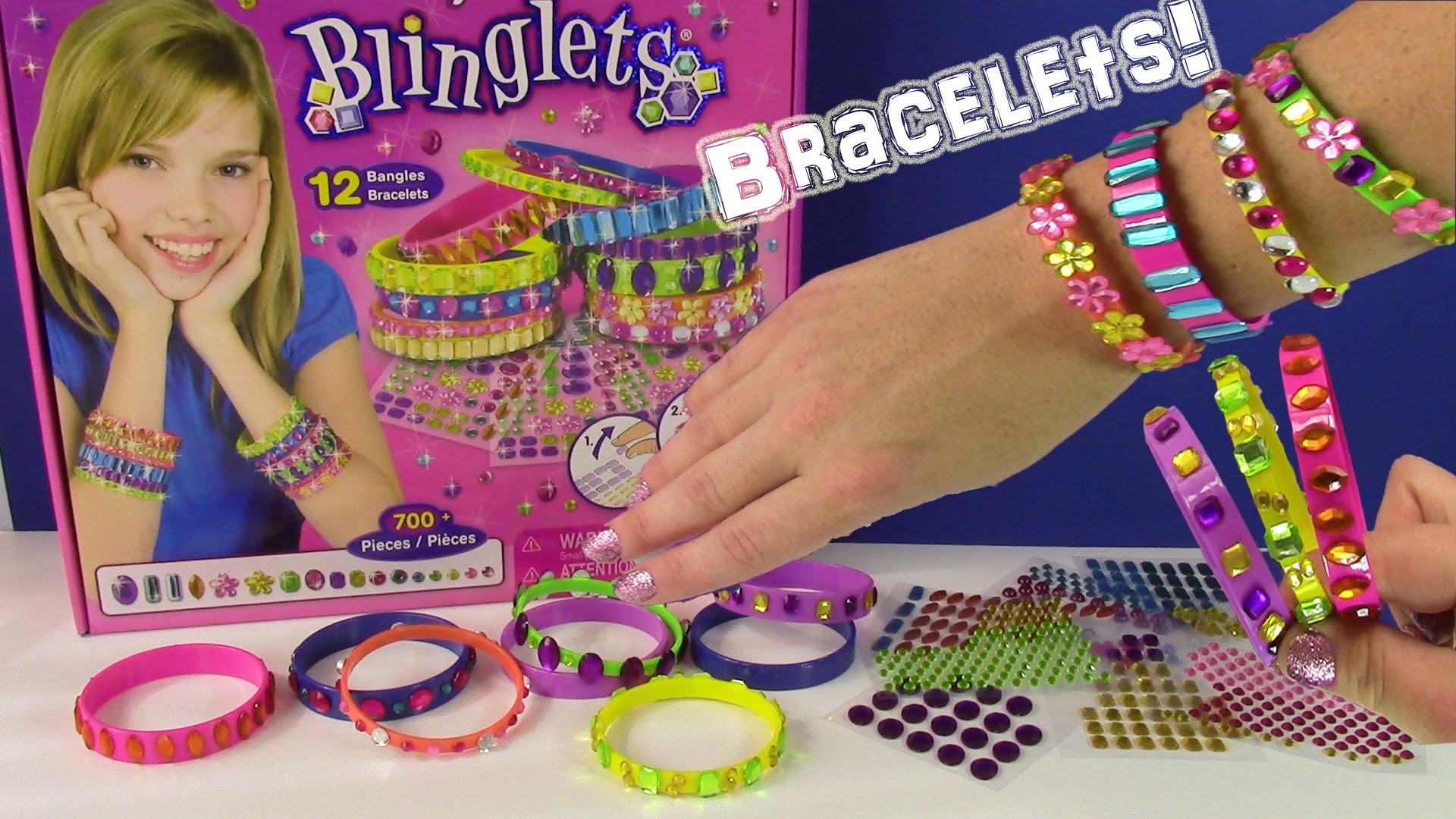 Stick 'N Style Blinglets! DIY Bangle Bracelets! Make Your Own Blinged Out Jewelry! FUN