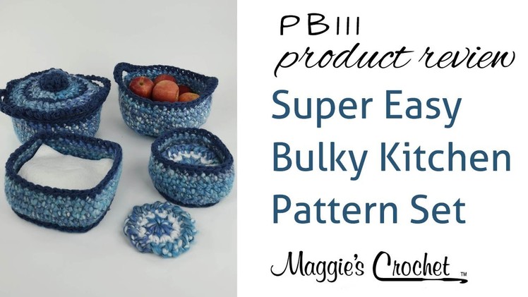 Super Easy Bulky Kitchen Set Crochet Pattern Product Review PB111