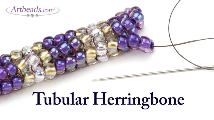 Artbeads Mini Tutorial - Tubular Herringbone Stitch with Leslie Rogalski