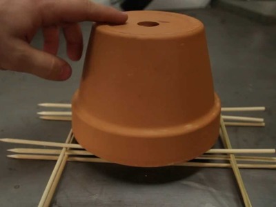 DIY Clay Flower Pot Candle Heater