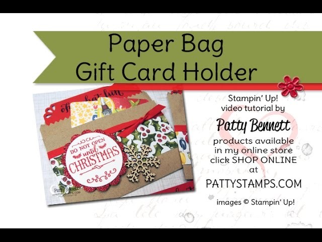 DIY Gift Card Holder with a Paper Bag from Stampin UP!