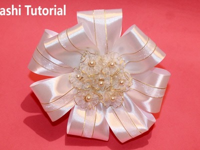 DIY Kanzashi Tutorial Hairclip for School Kanzashi Tutorial