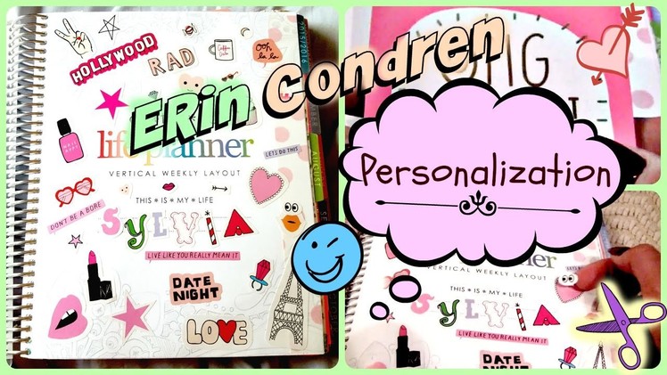Erin Condren Custom Sticker Name Page: Planner DIY