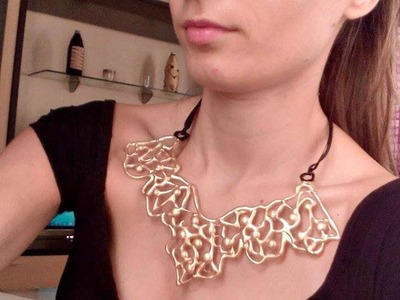 How To Create An Elegant Gold Hot Glue Necklace - DIY Style Tutorial - Guidecentral