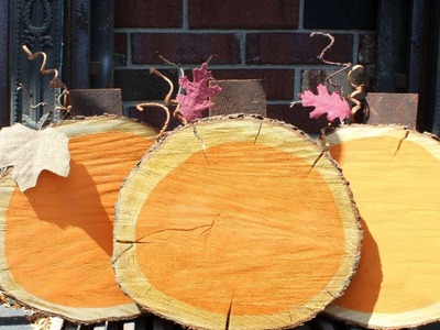 How To Create Stunning Wood Slice Pumpkins - DIY Home Tutorial - Guidecentral