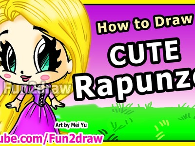 How to Draw Disney Princesses & Characters - Rapunzel from Tangled - Fun2draw Art Drawing Lessons