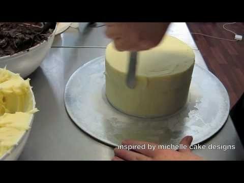 How to ganache a cake with straight sides Part 2 of 3 Inspired by Michelle Cake Designs