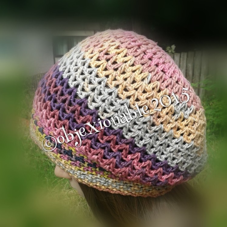 How to make a Crochet Slouch Beanie Hat