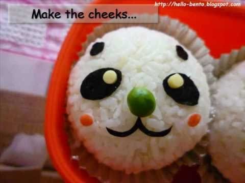 How To Make Bento - Panda Rice Ball ( Onigiri )