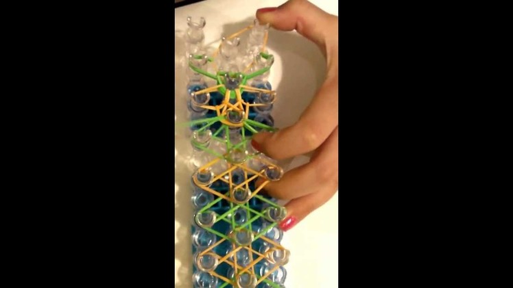 How to make Crossing Diamond Rubber Band Bracelet Rainbow Loom