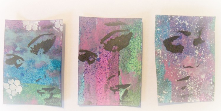How to make easy Artist trading cards.Easy DIY ATC's
