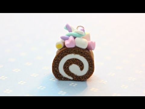 Marshmallow Roll Cake Charm Tutorial
