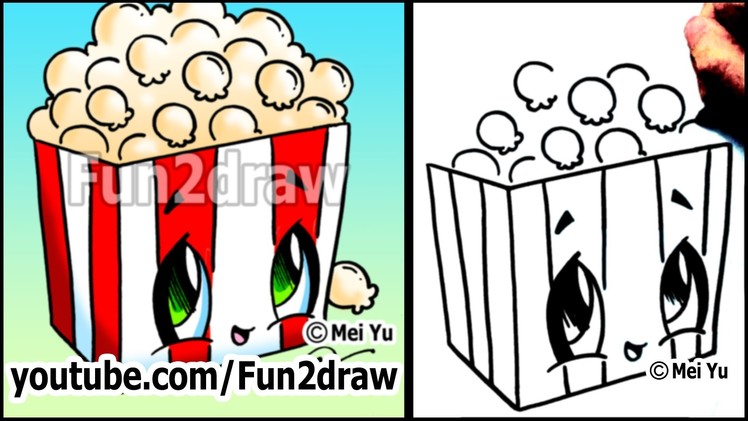 Movie Popcorn - How to Draw Toons (Easy Cartoon Art Lesson)