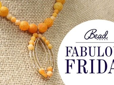 Noodle Bead & Agate Necklace - Fabulous Friday - Bead House