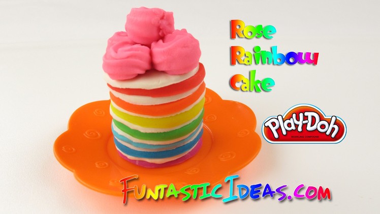 Play Doh Rose Rainbow Cake - How to