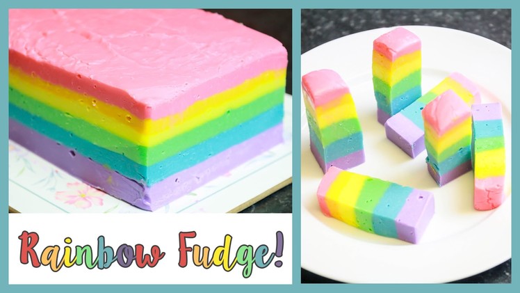 Rainbow. Gay Pride Fudge No Bake Easy Recipe