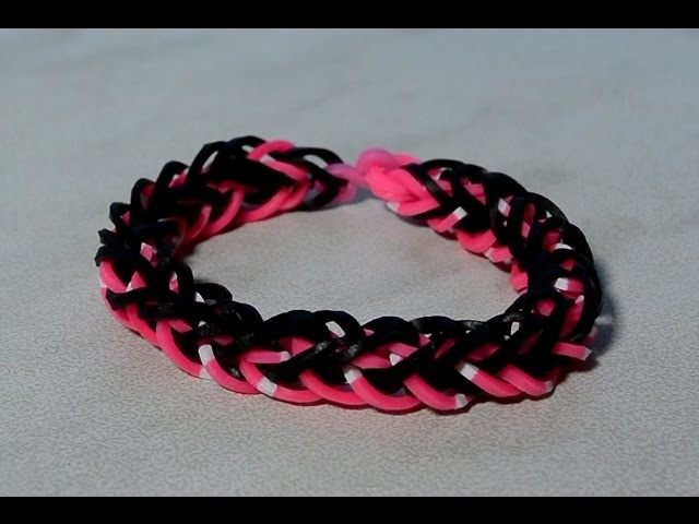 Rainbow Loom French Braid Bracelet Without Loom Use Two Forks DIY