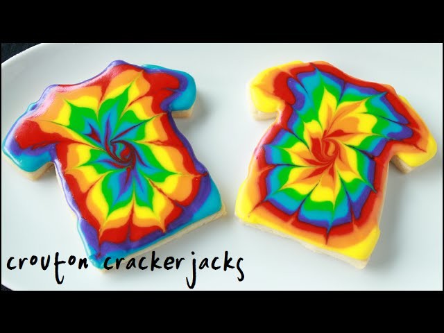 Rainbow Tie-Dye T-Shirt Sugar Cookies!! - How to Make Tie Dye Cookies