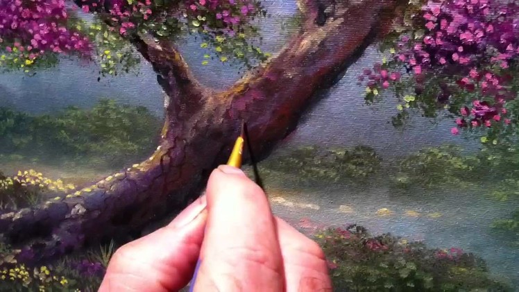 Robert Thomas painting Jacaranda tree