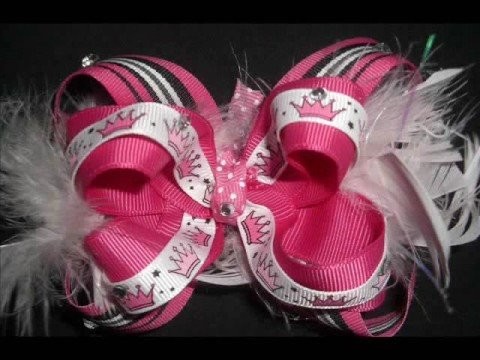 Sew girly girl bows boutique style hair bows