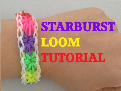 STARBURST (Original Method) Rainbow Loom bracelet Tutorial l JasmineStarler