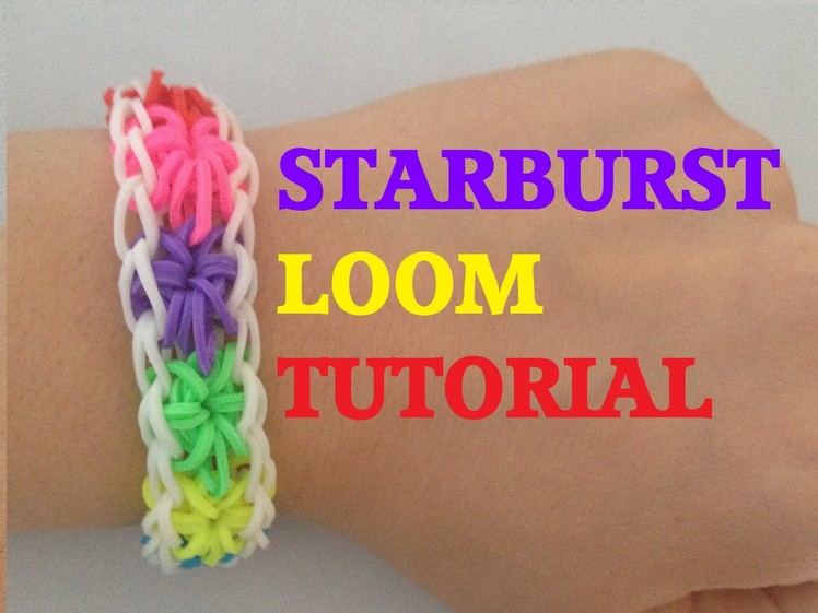 STARBURST (Original Method) Rainbow Loom bracelet Tutorial l JasmineStarler