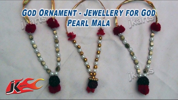 167 God Ornament - Jewellery for God - Pearl Mala - JK Arts